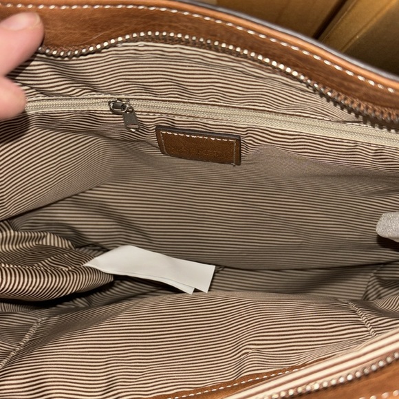 PURSE NWT BROWN STITCH - Picture 2 of 4